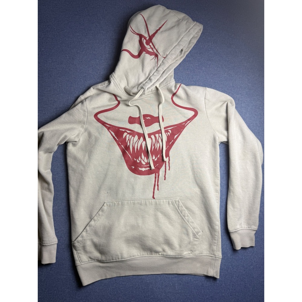 IT Chapter Two Pennywise Horror Movie Hoodie Tan Red Graphic Sweatshirt Small